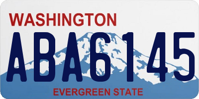 WA license plate ABA6145