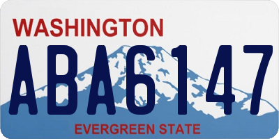 WA license plate ABA6147
