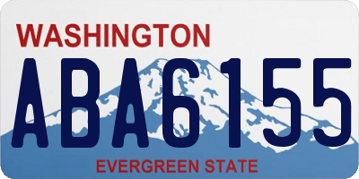 WA license plate ABA6155