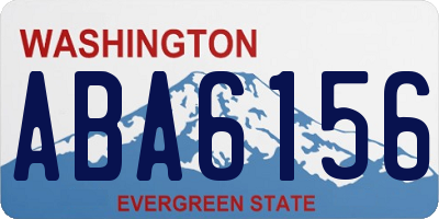 WA license plate ABA6156
