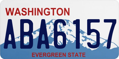WA license plate ABA6157