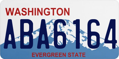 WA license plate ABA6164