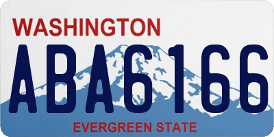 WA license plate ABA6166