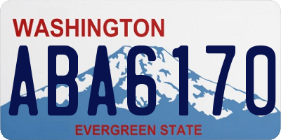 WA license plate ABA6170