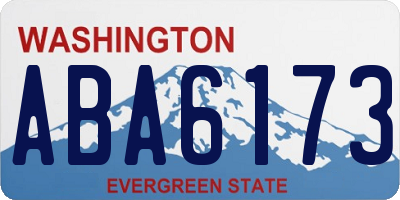 WA license plate ABA6173