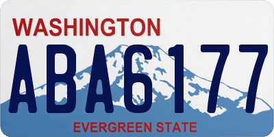 WA license plate ABA6177