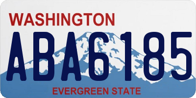 WA license plate ABA6185