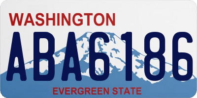 WA license plate ABA6186