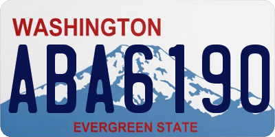 WA license plate ABA6190