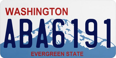 WA license plate ABA6191
