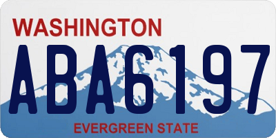WA license plate ABA6197