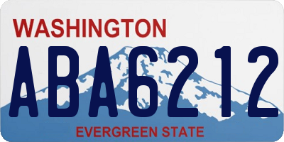 WA license plate ABA6212