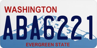 WA license plate ABA6221