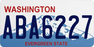 WA license plate ABA6227