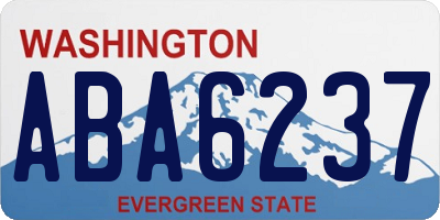 WA license plate ABA6237