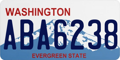 WA license plate ABA6238