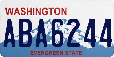 WA license plate ABA6244