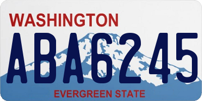 WA license plate ABA6245