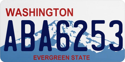 WA license plate ABA6253