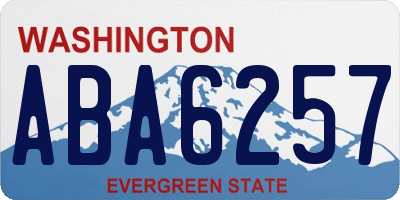 WA license plate ABA6257