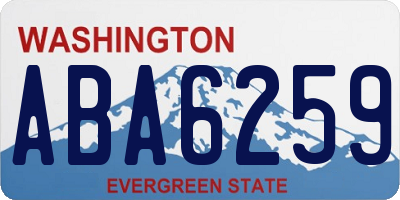 WA license plate ABA6259