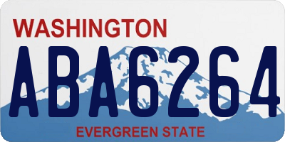 WA license plate ABA6264