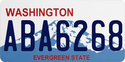 WA license plate ABA6268