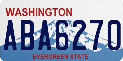 WA license plate ABA6270