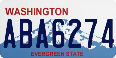 WA license plate ABA6274