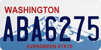 WA license plate ABA6275