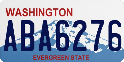 WA license plate ABA6276