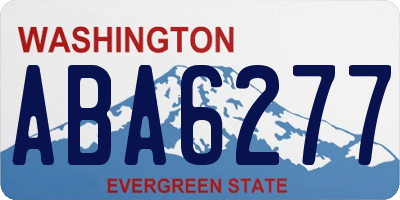 WA license plate ABA6277