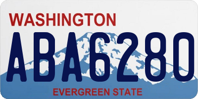 WA license plate ABA6280