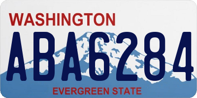 WA license plate ABA6284