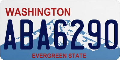 WA license plate ABA6290