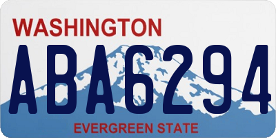 WA license plate ABA6294