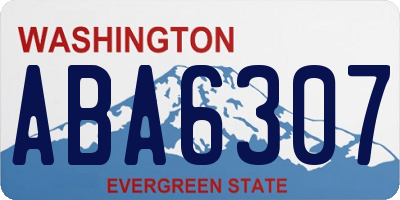 WA license plate ABA6307