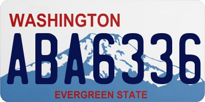 WA license plate ABA6336