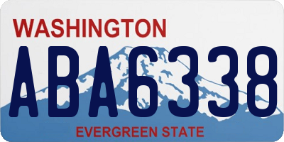 WA license plate ABA6338