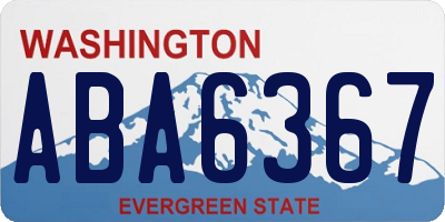 WA license plate ABA6367