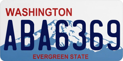 WA license plate ABA6369