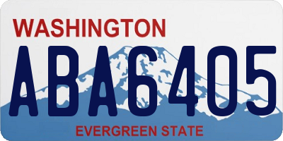 WA license plate ABA6405