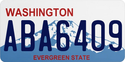 WA license plate ABA6409