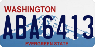 WA license plate ABA6413