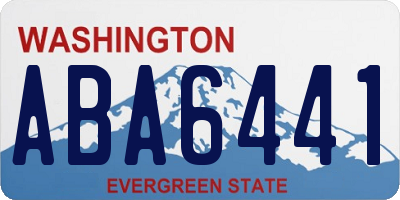 WA license plate ABA6441