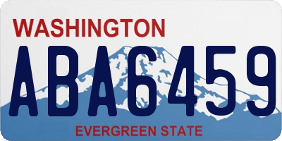 WA license plate ABA6459