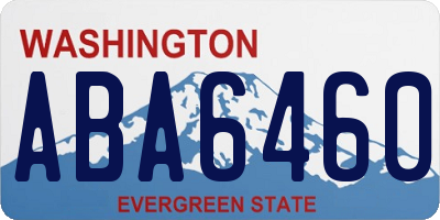 WA license plate ABA6460