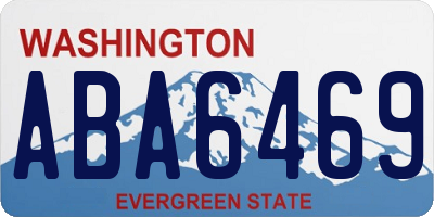 WA license plate ABA6469