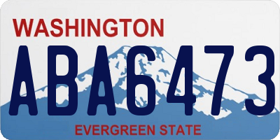 WA license plate ABA6473