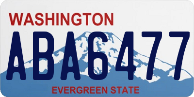 WA license plate ABA6477